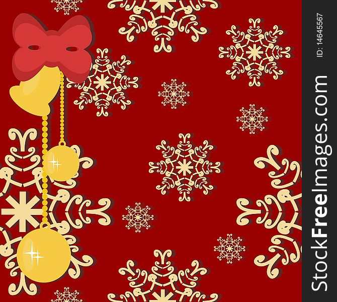Christmass and New year background on red