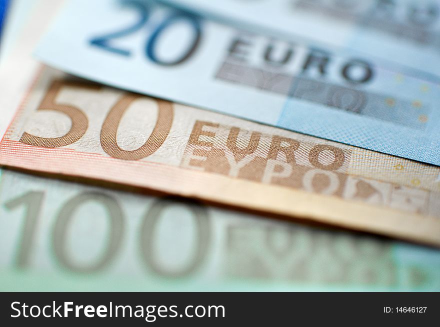 Euro Banknotes closeup. narrow focus. Euro Banknotes closeup. narrow focus.