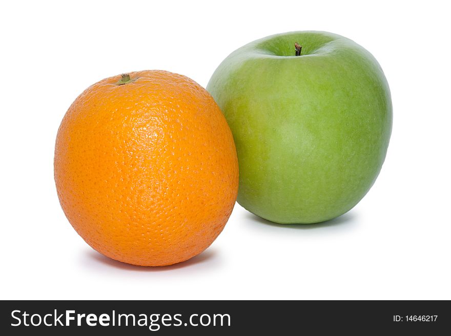 Big Orange And Green Apple