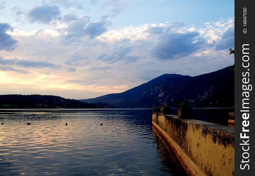 Lac d'Aiguebelette, in Southern France