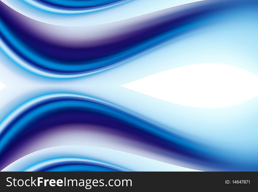 Blue and purple  dynamic waves over white background