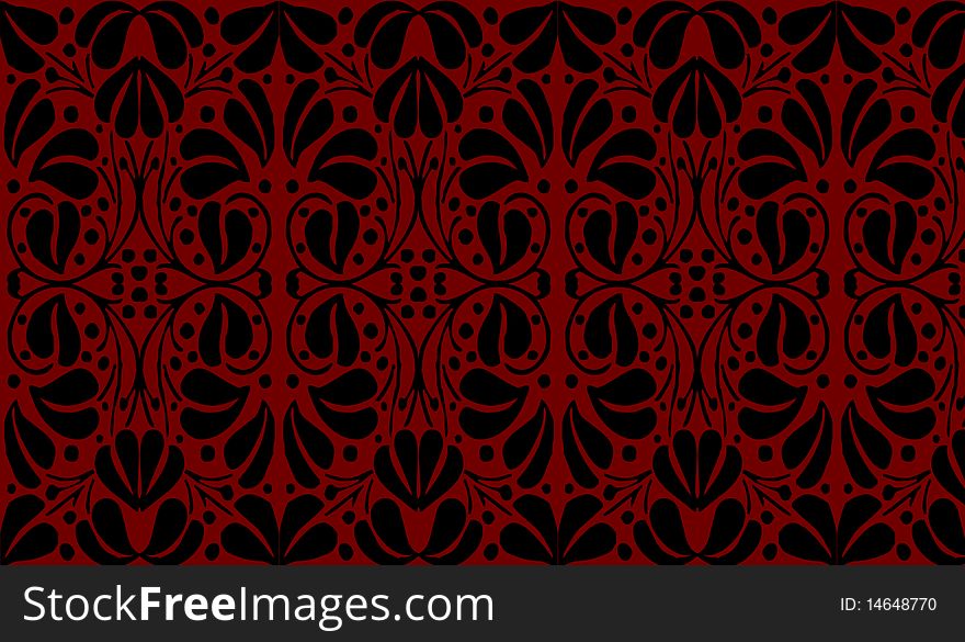 Retro Wallpaper.Seamless red wallpaper background