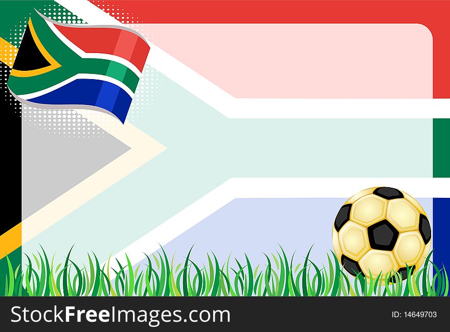 South Africa 2010 - Football world cup. With golden soccer ball over green grass. With room for your text. Vector illustration saved as EPS AI8 now pending inspection. South Africa 2010 - Football world cup. With golden soccer ball over green grass. With room for your text. Vector illustration saved as EPS AI8 now pending inspection.