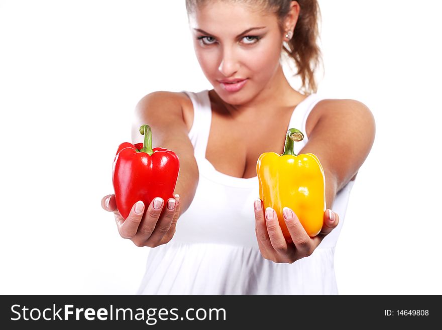Woman And Pepper