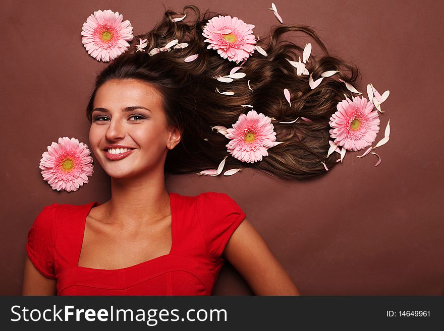 Woman and gerbera