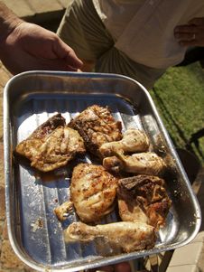 Barbecue, Grilled Chicken Royalty Free Stock Photo