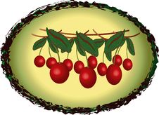 Oval With Cherry Stock Photos Oval With Cherry Stock Photos