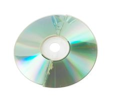 Cracked CD Isolated Stock Photos