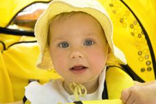 The Girl In A Yellow Hat Stock Photo The Girl In A Yellow Hat Stock Photo