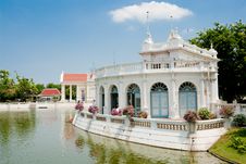 Lakeside White Pavilion Royalty Free Stock Image Lakeside White Pavilion Royalty Free Stock Image
