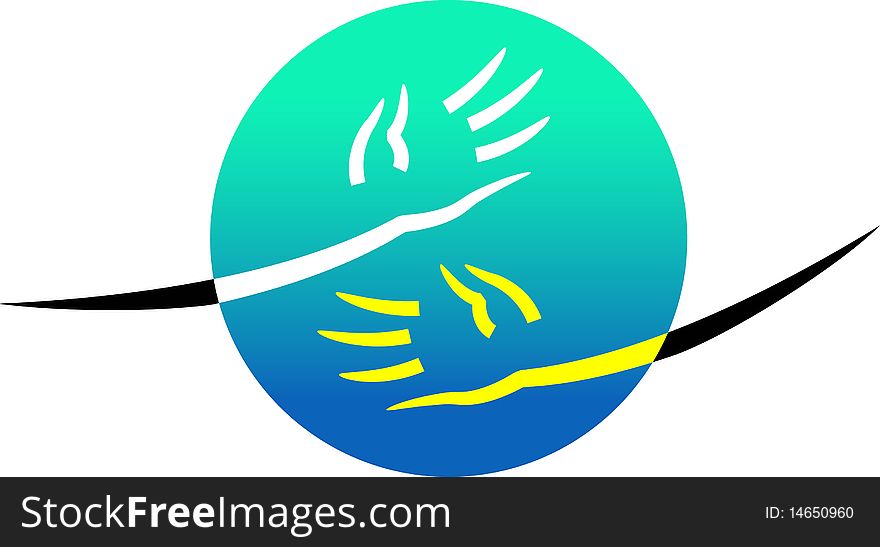 Communication isolated line art logo design