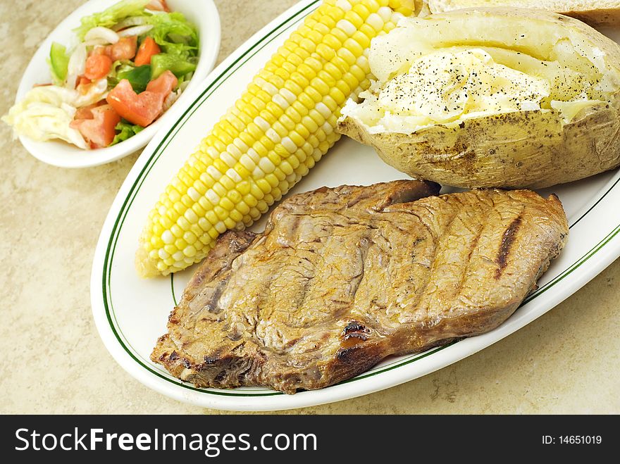 Grilled Steak with Vegetables