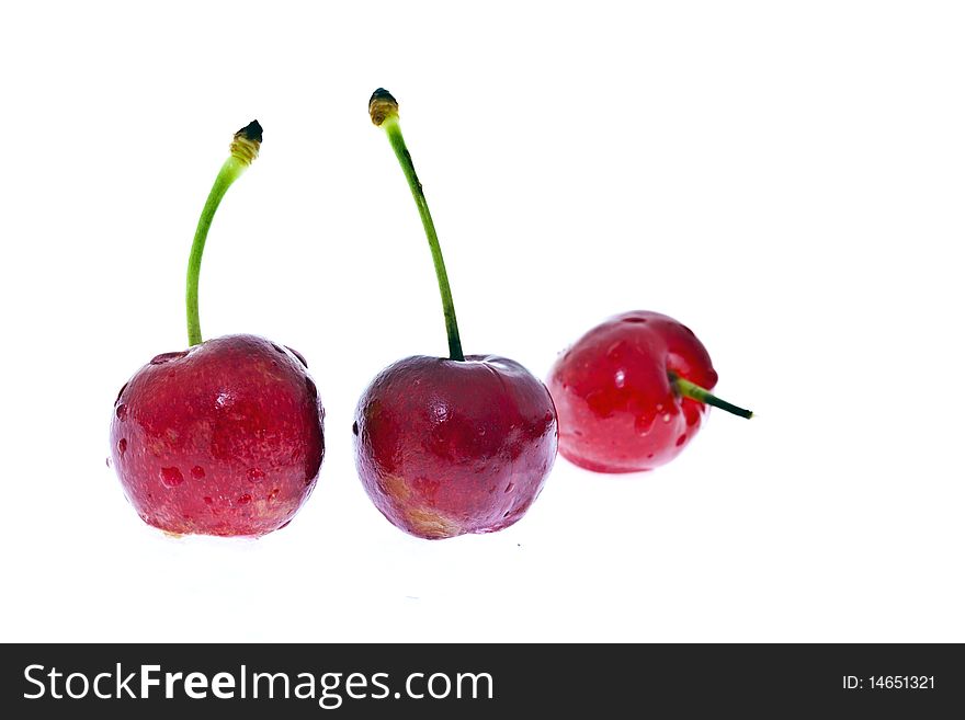 A pile of fresh red cherry