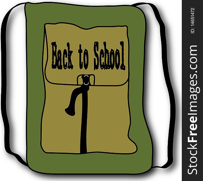 Back to School Backpack Illustration