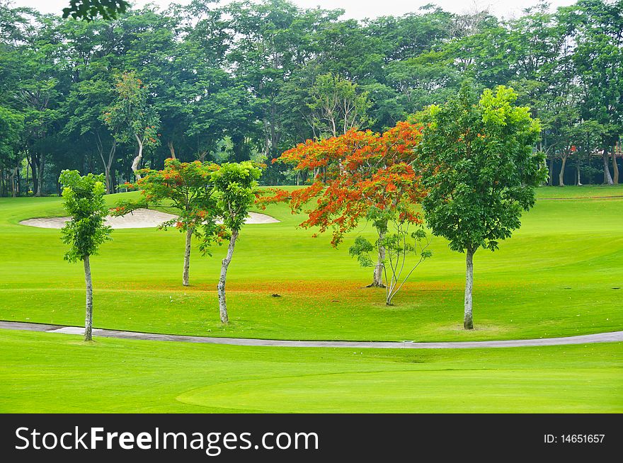 A beautiful golf course in the Philippines. A beautiful golf course in the Philippines