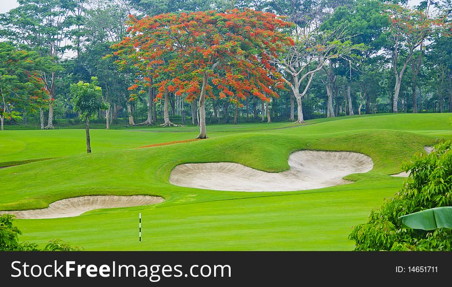 A beautiful golf course in the Philippines. A beautiful golf course in the Philippines