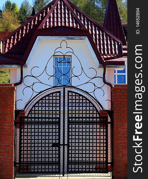 Entrance. Part of a house. Close up.