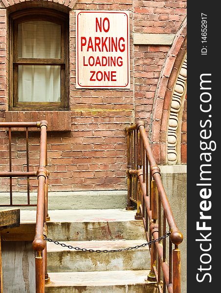 No parking area around the building