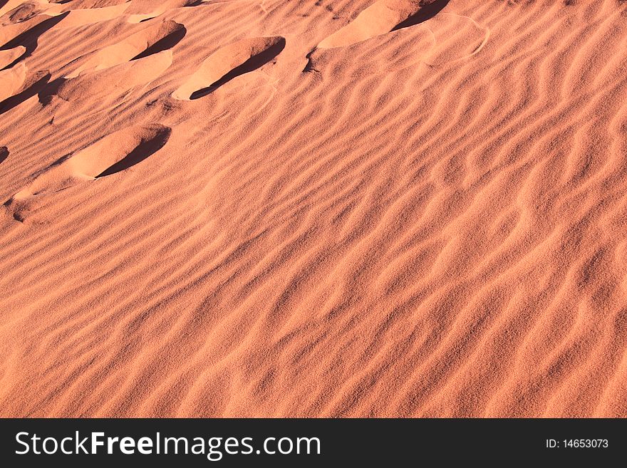 Red sand desert in Wadi Rum-Jordania. Red sand desert in Wadi Rum-Jordania