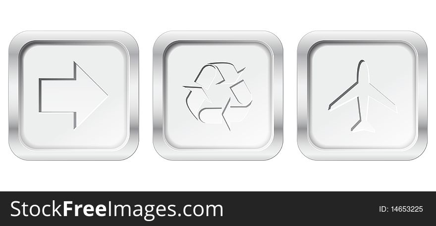 Set of vector icons. White background