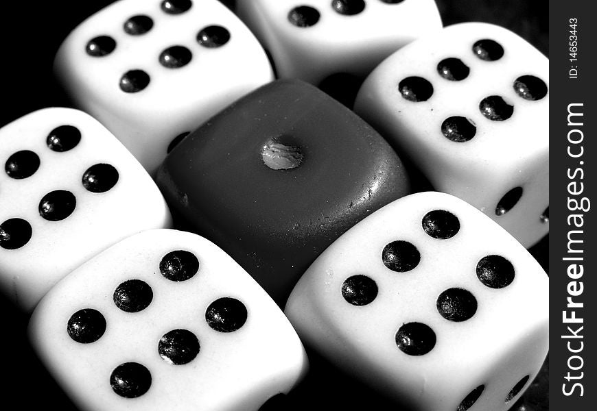 Detail photo texture of dice background. Detail photo texture of dice background