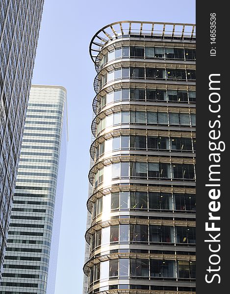 Modern constructions located in London UK. Modern constructions located in London UK