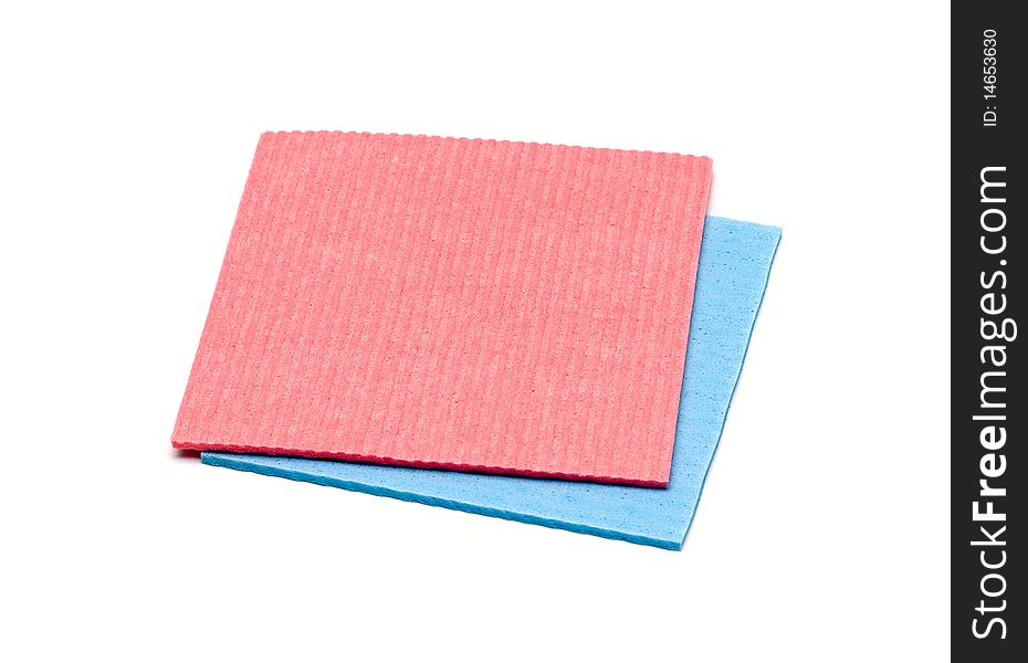 Sponge cloths isolated on a white background. Sponge cloths isolated on a white background