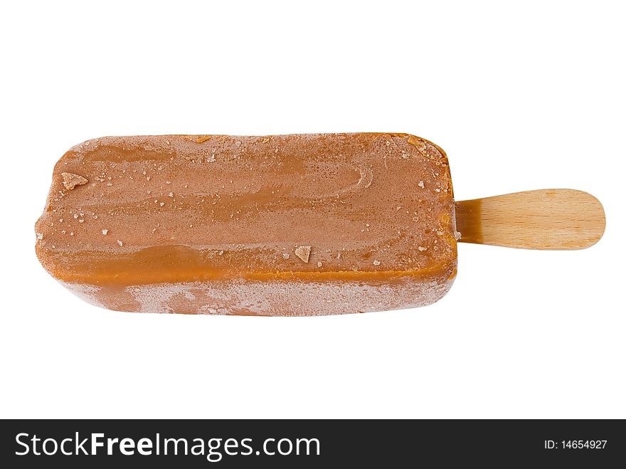 Ice cream over white background