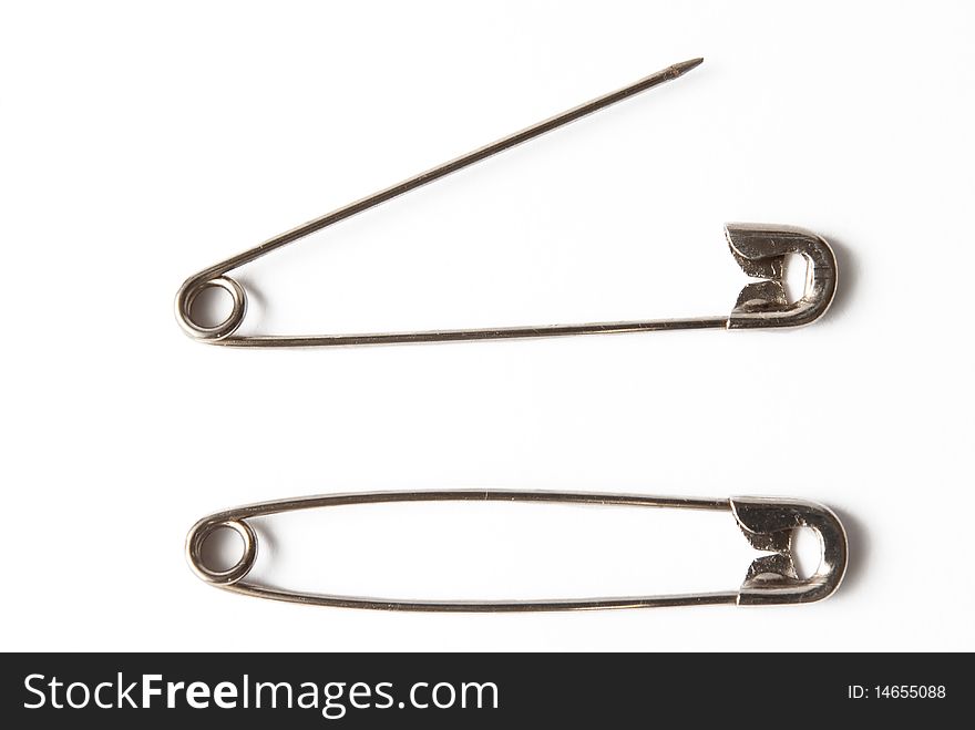 Closed And Open Safety Pin