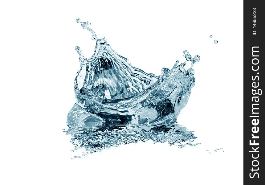 Splashing water abstract background isolated on white with clipping path. Splashing water abstract background isolated on white with clipping path