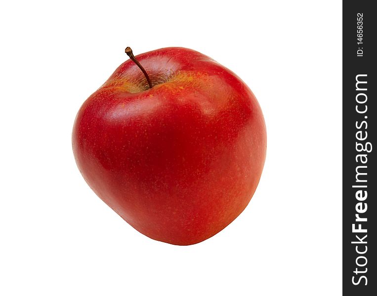 One red apple isolated on a white. One red apple isolated on a white
