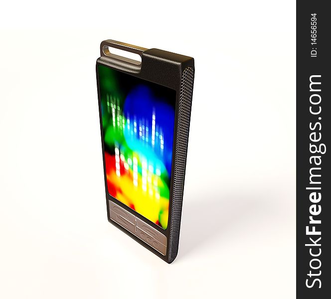 Ultra modern phone on white background isolated