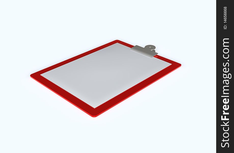 3d render of a folder on white