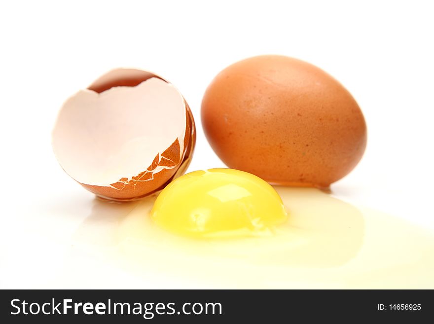 Egg on a white background