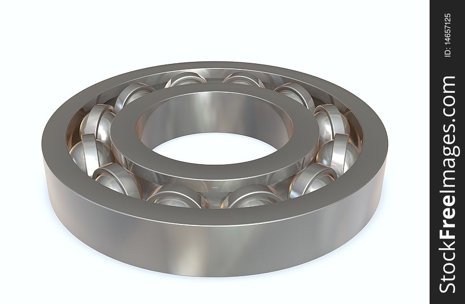 3d illustration of a roller bearing. 3d illustration of a roller bearing.