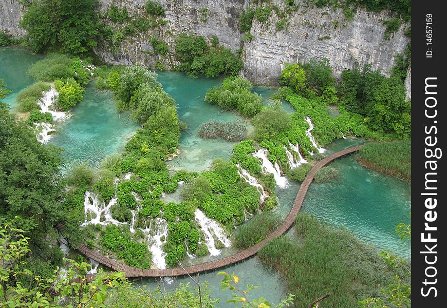 Cascade waterfalls in Croatia national park
