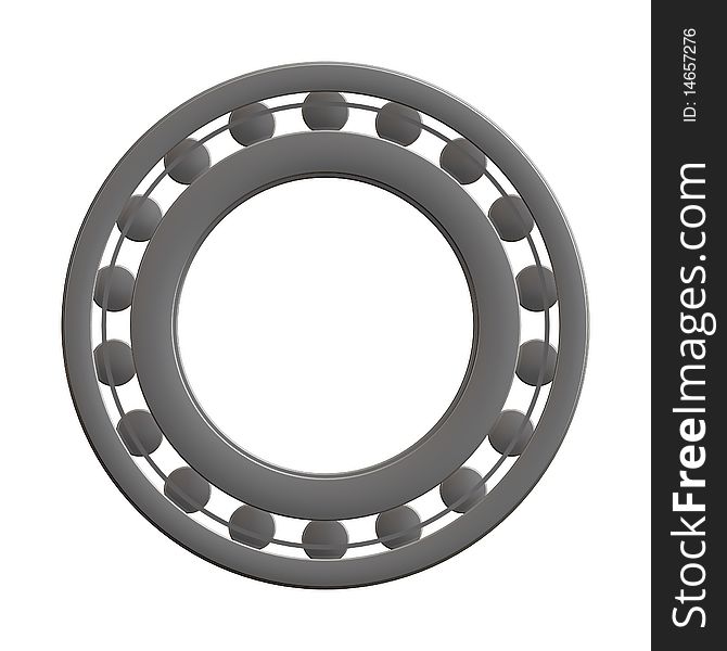 3d illustration of a roller bearing.