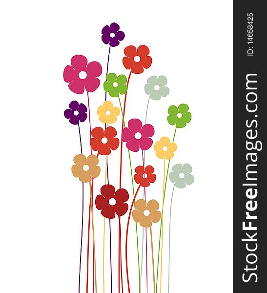 Vector Background With Flowers