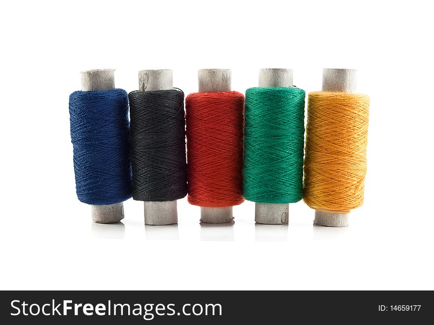 Threads are isolated on a white background