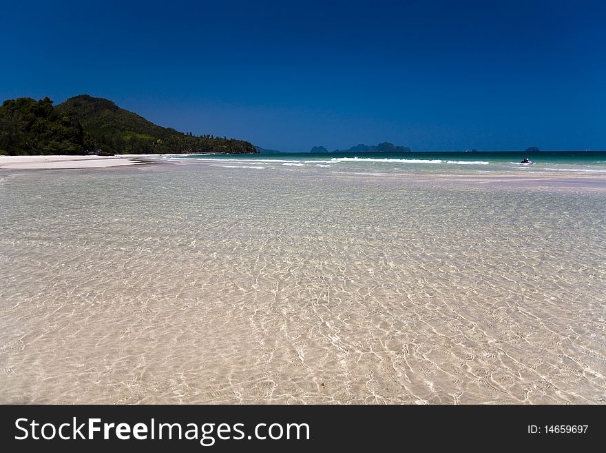 Clear water on a beach in Thailand. Clear water on a beach in Thailand