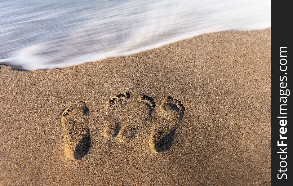 Footsteps on the sand