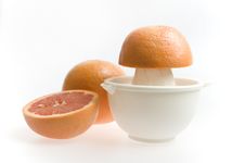 Red Grapefruit Being Squeezed Stock Photos Red Grapefruit Being Squeezed Stock Photos