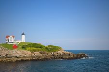 Nubble Lighthouse Stock Image Nubble Lighthouse Stock Image