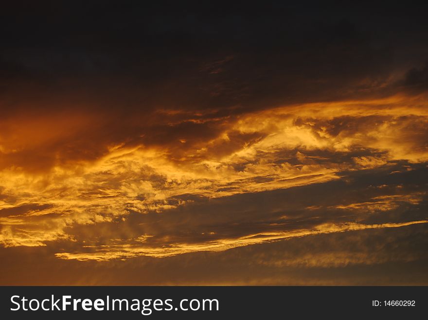 Clouds In Sunset