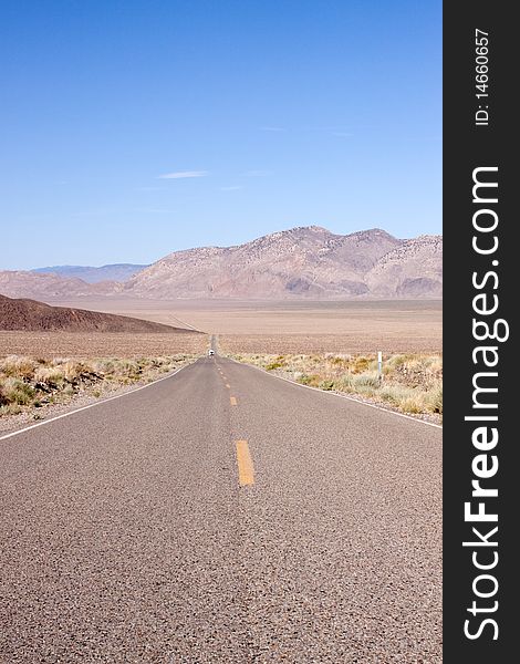 Desert road in the southwestern United States