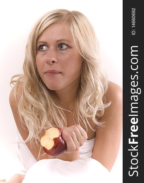 Women Eating Apple