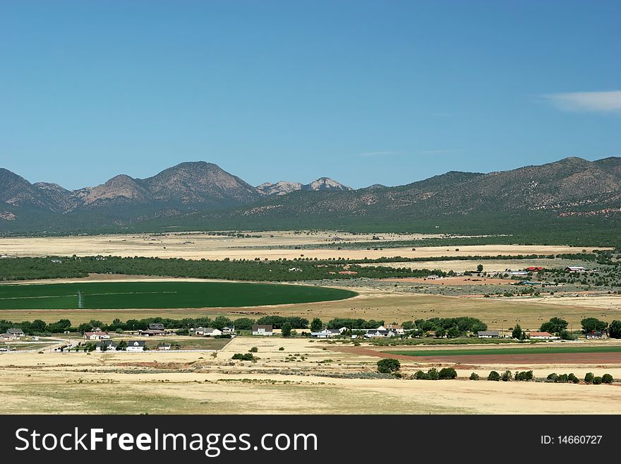 Southern Colorado town surrounded by mountains
