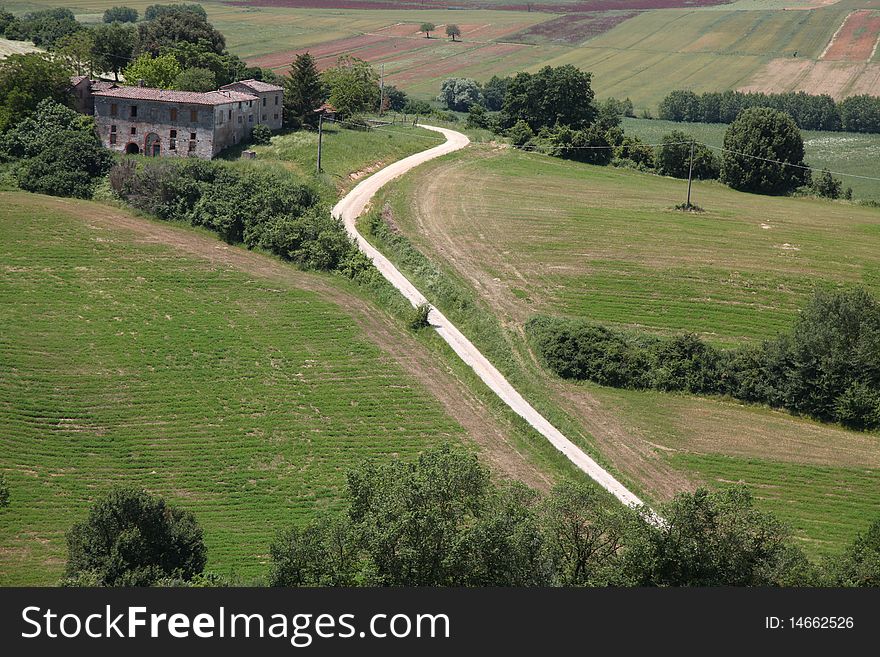 Italy,tuscany,landscapes With Hills Of Siena