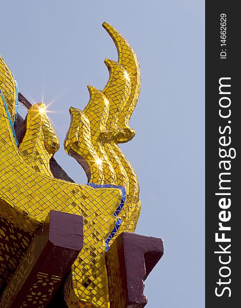 Roof of Wat Phra Keaw in Bangkok, Thailand