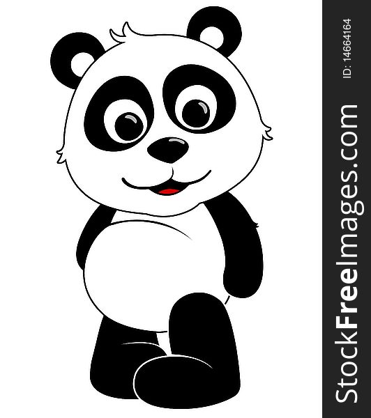 Baby Panda Illustration on a white background